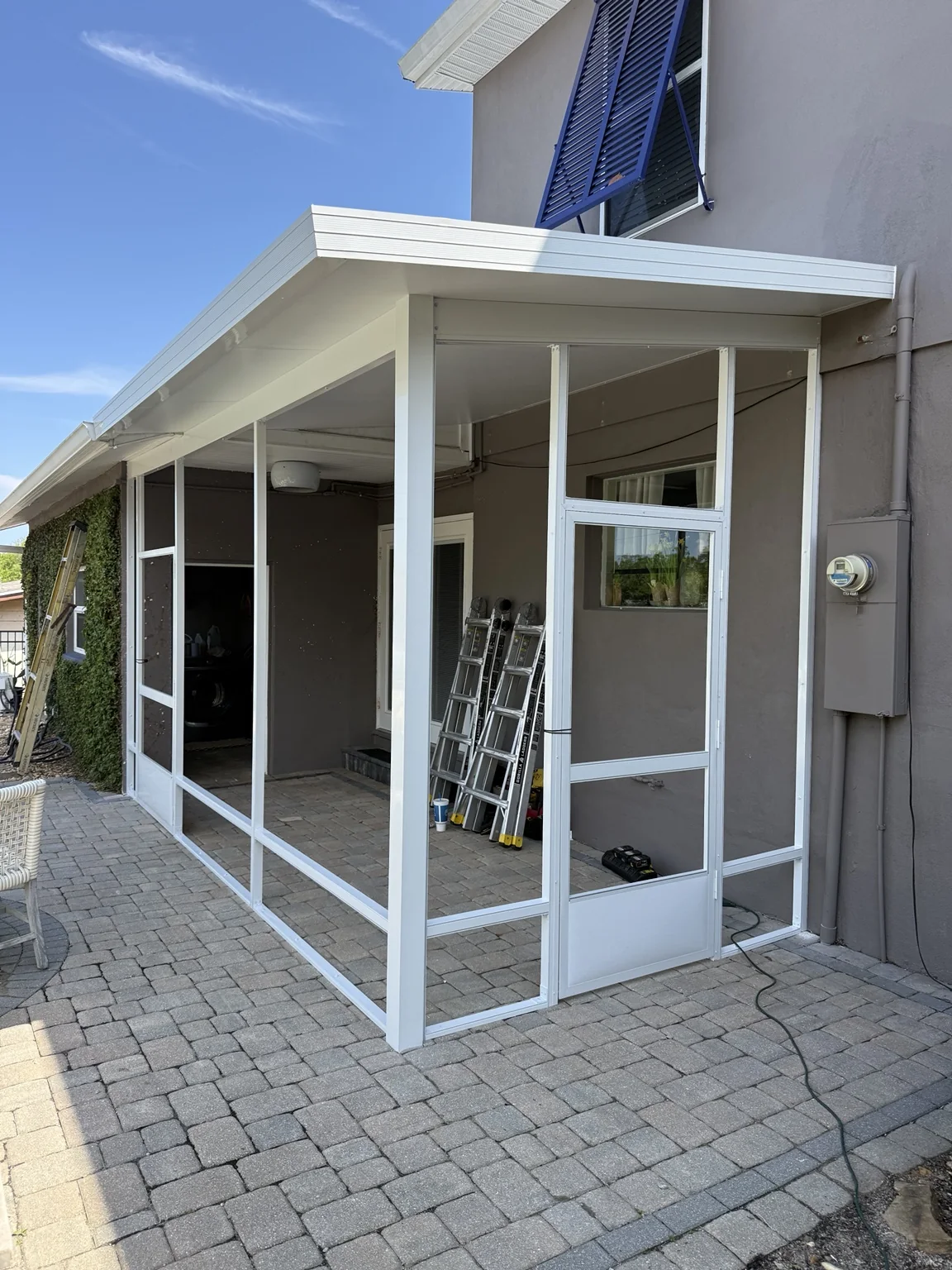 Wall framing and door layout coming together.